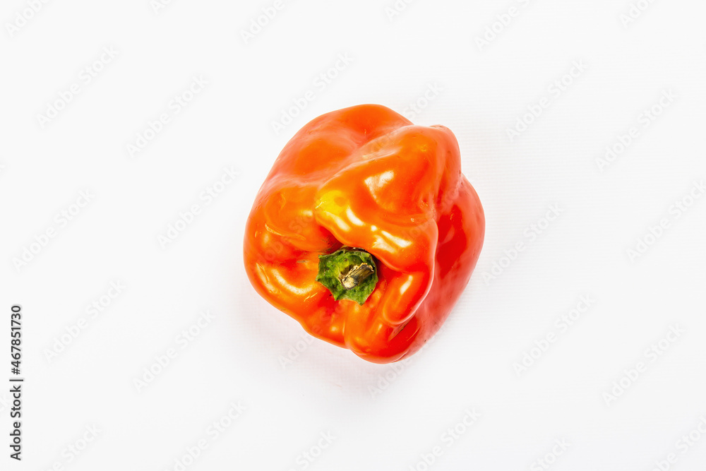 Ripe yellow pepper isolated on white background Ripe yellow pepper isolated on white background
