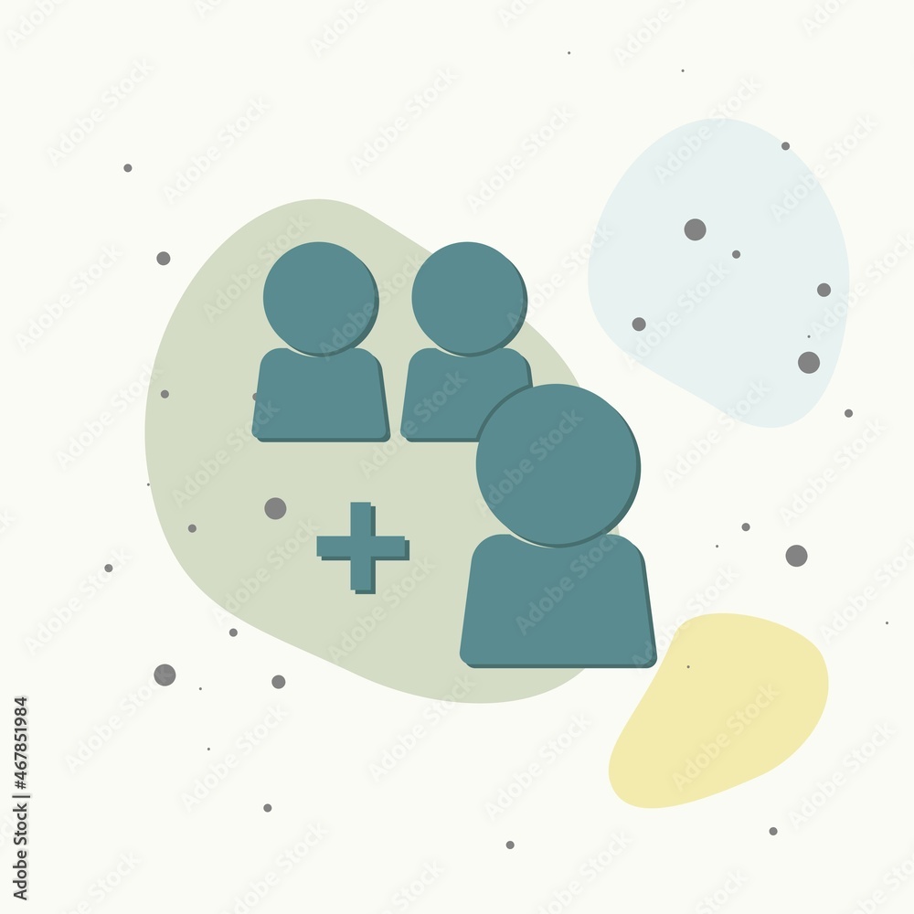 Vector user chat icon. People interaction symbol on multicolored background. Vector user chat icon. People interaction symbol on multicolored background.
