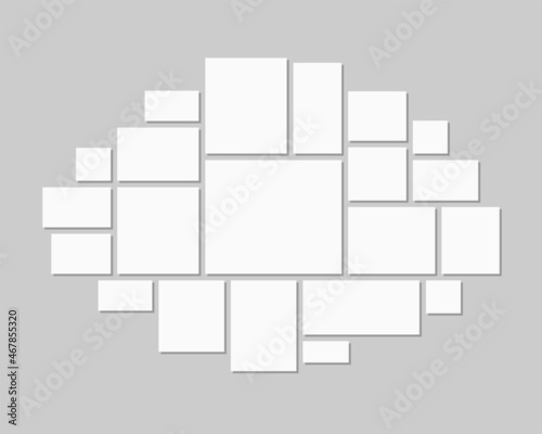 Template collage twenty one frames, images, photo