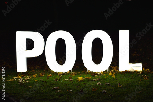 swimming pool sign
