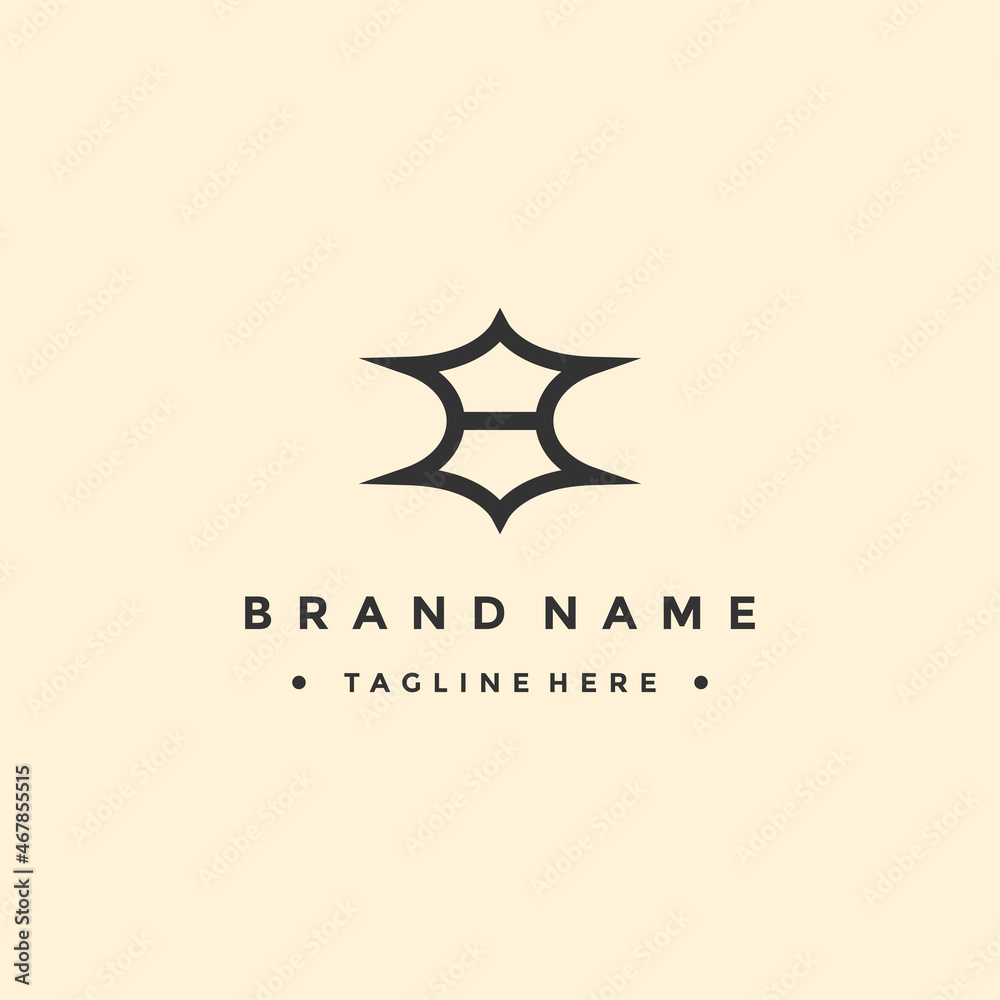 Letter H Abstract logo vector design template