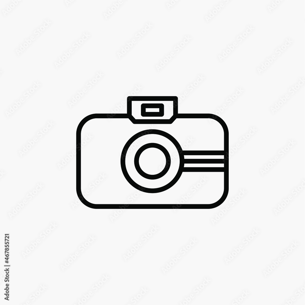 Camera, photography line icon design concept Camera, photography line icon design concept