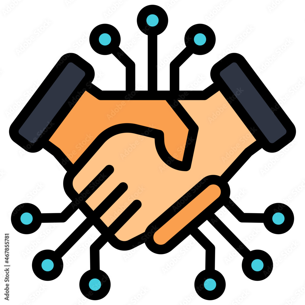 handshake filled outline icon handshake filled outline icon