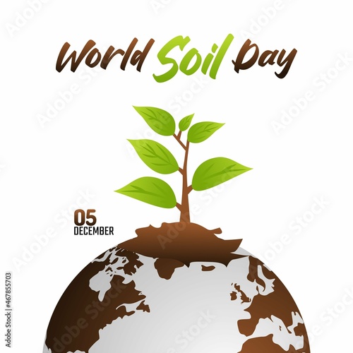 vector graphic of world soil day good for world soil day celebration. flat design. flyer design.flat illustration.