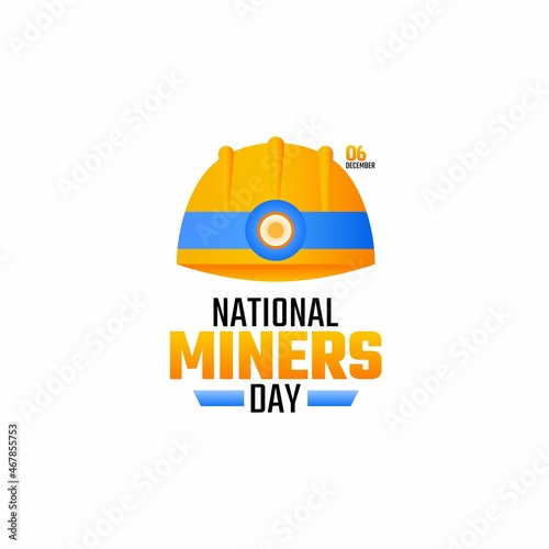 vector graphic of national miners day good for national miners day celebration. flat design. flyer design.flat illustration.