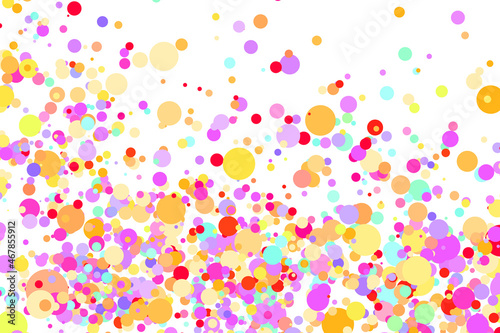 Light multicolor background, colorful vector texture with circles. Splash effect banner. Glitter dotted abstract illustration with blurred drops of rain. Pattern for web page, banner. Copy space