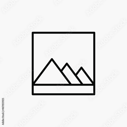Gallery, image, picture line icon design concept 