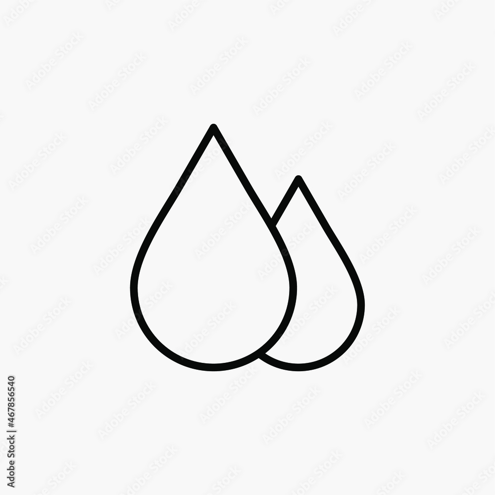 Fototapeta premium Water, water drop line icon design concept 