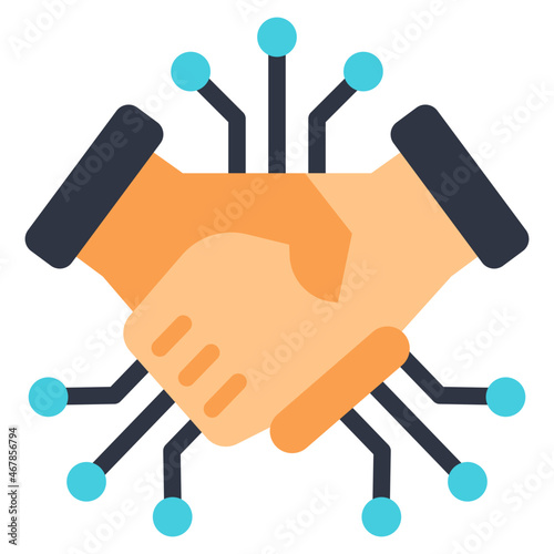 handshake flat icon