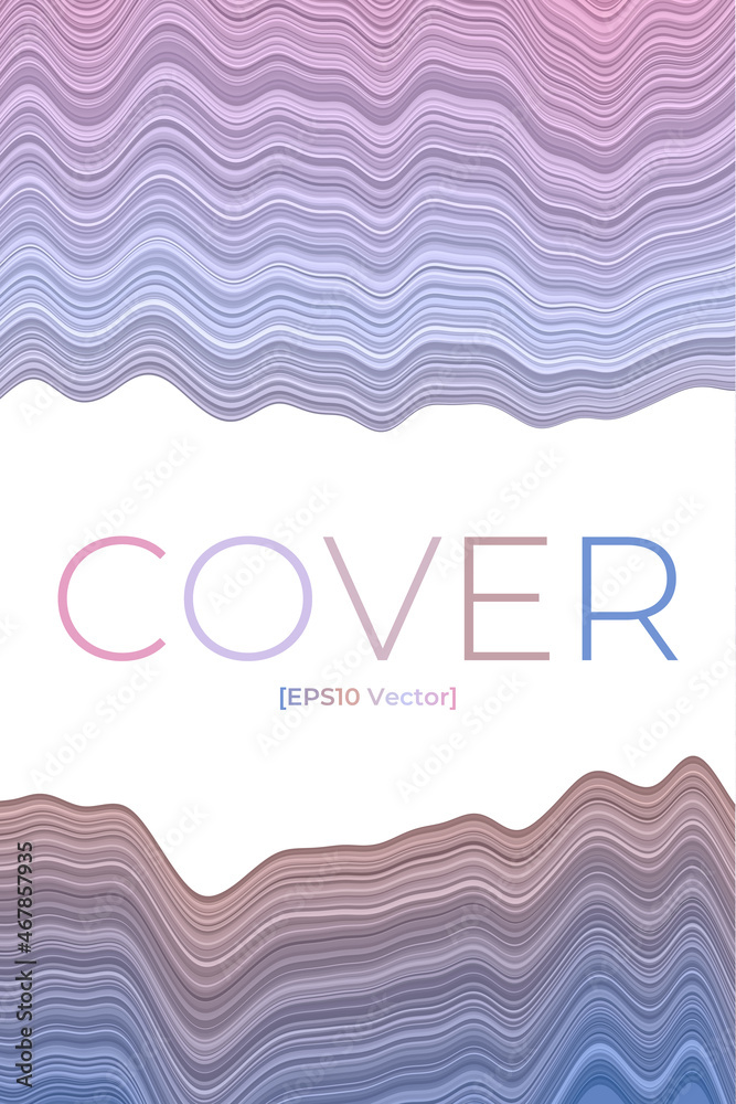 Cover page template. Can be used as a banner, flyer, poster, business card, or brochure. Artistic design in pastel blue and violet colors. Appealing vector illustration. Cover page template. Can be used as a banner, flyer, poster, business card, or brochure. Artistic design in pastel blue and violet colors. Appealing vector illustration.