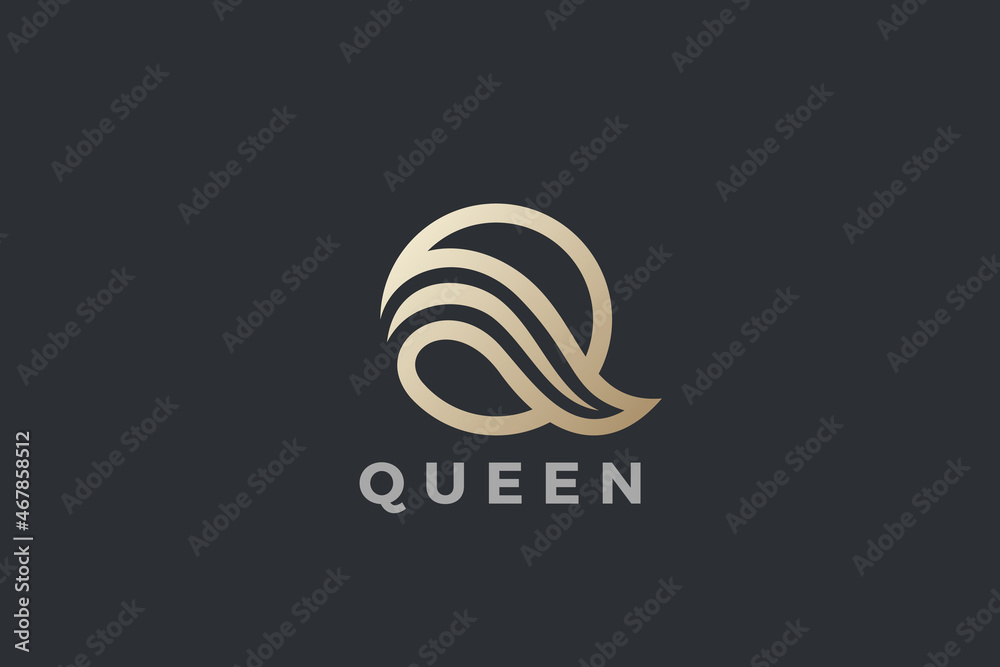 Letter Q Logo Design vector template Luxury style. Gold Logotype concept symbol icon Letter Q Logo Design vector template Luxury style. Gold Logotype concept symbol icon