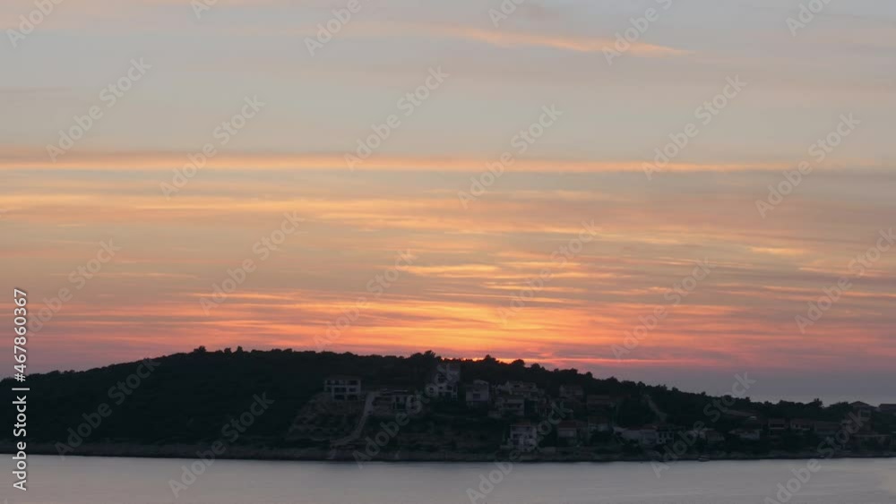 Time lapse after sunset clouds changing color, static. Time lapse after sunset clouds changing color, static.