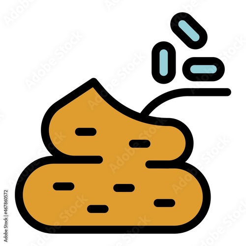 Probiotics components icon. Outline probiotics components vector icon color flat isolated