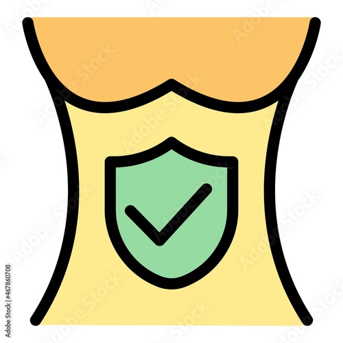 Human inside norma probiotics icon. Outline human inside norma probiotics vector icon color flat isolated