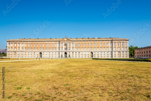 View atthe Building of Royal Palace in Caserta, Italy