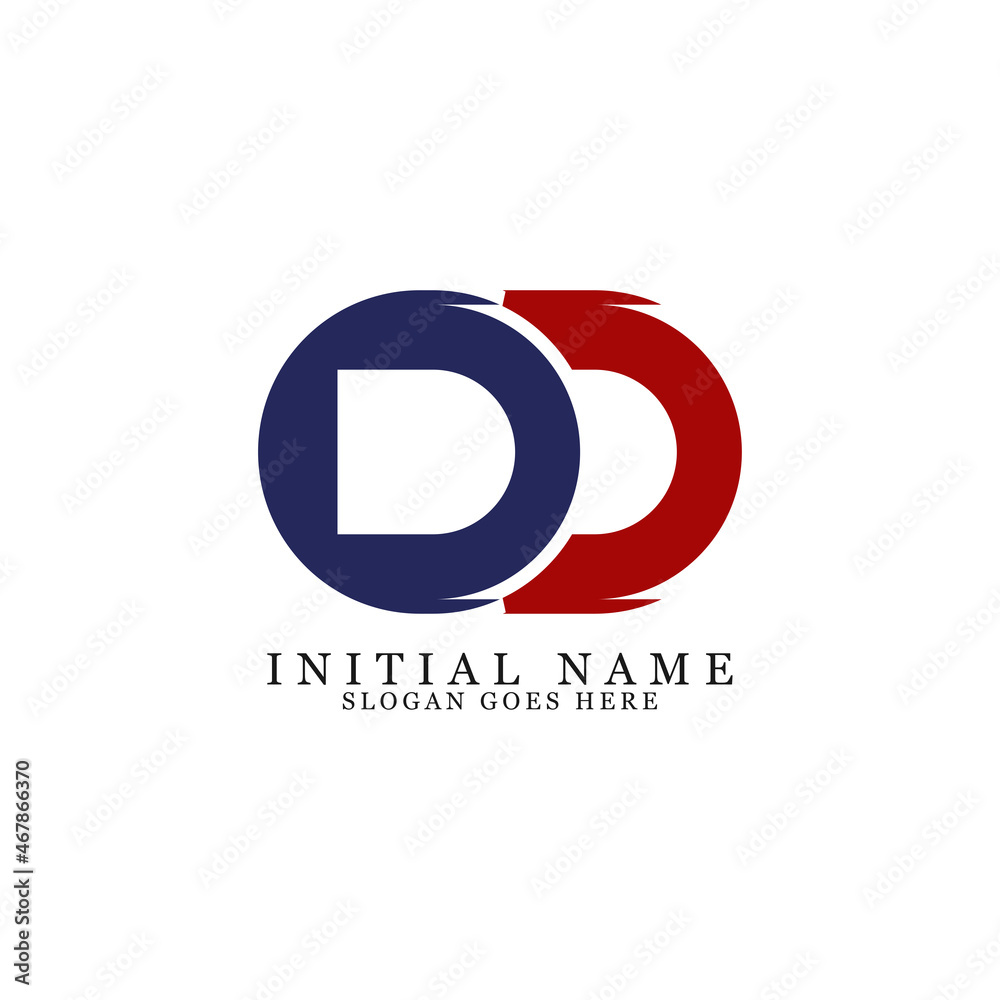 Fototapeta premium Modern DD letter name logo vector, initial name of DD logo vector illustration