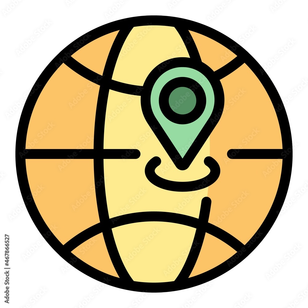International adaptation icon. Outline international adaptation vector icon color flat isolated International adaptation icon. Outline international adaptation vector icon color flat isolated