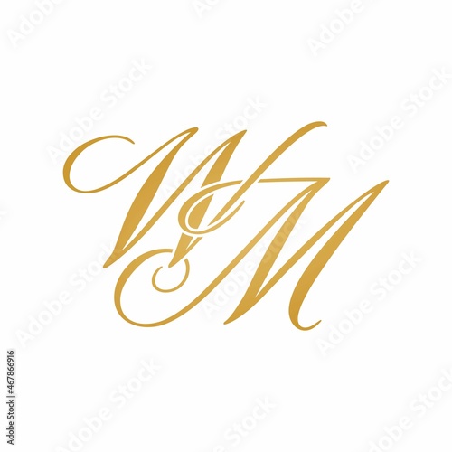 majestic gold WM initials logo	