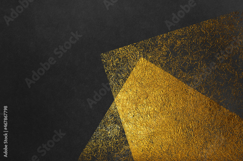 Matte black and gold Japanese image background