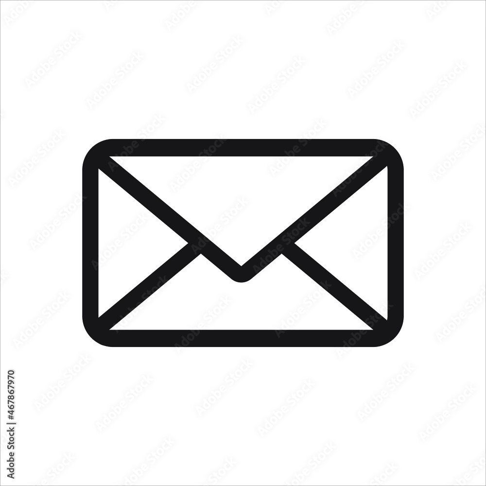 Email envelope mail icon isolated on white background, vector Illustration. EPS 10 Email envelope mail icon isolated on white background, vector Illustration. EPS 10