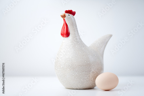 easter egg and ceramic chicken photo