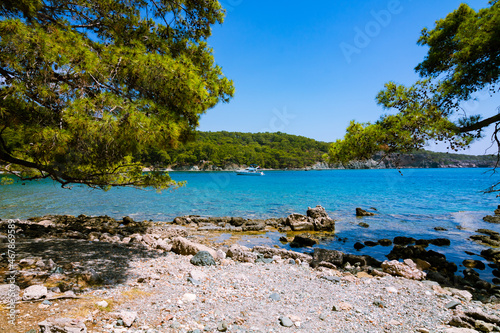 Fototapeta Naklejka Na Ścianę i Meble -  North harbor of Phaselis Ancient City in Antalya Turkey