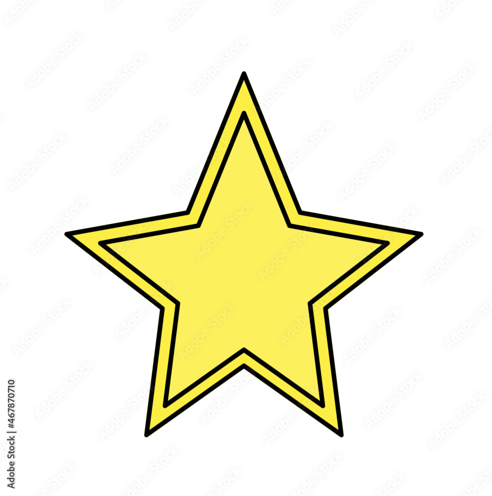 Abstract color star as line drawing on white background. Vector Abstract color star as line drawing on white background. Vector