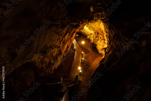interior walkways of the Dupnisa cave in Demirköy, Turkey photo