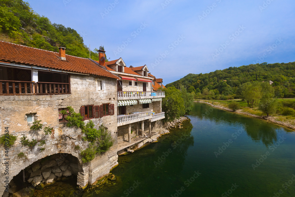 Old Bridge in Rijeka Crnojevica River near Skadar Lake - Montenegro