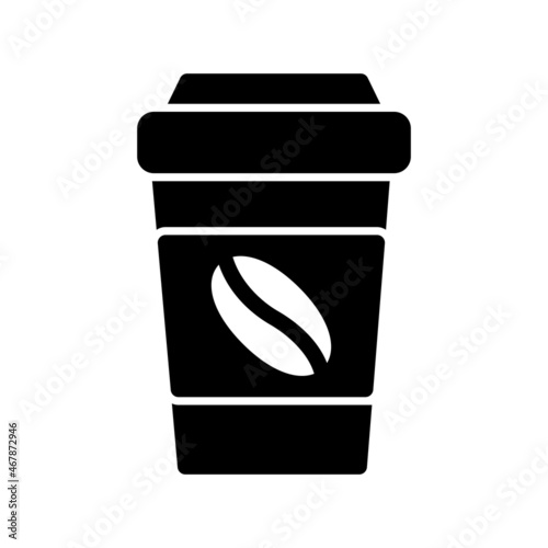 Coffee Cup Glyph Vector Icon Design