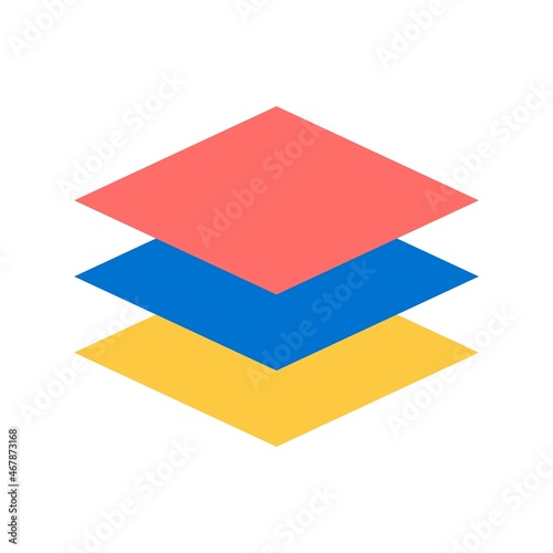 Layers Flat Vector Icon Design