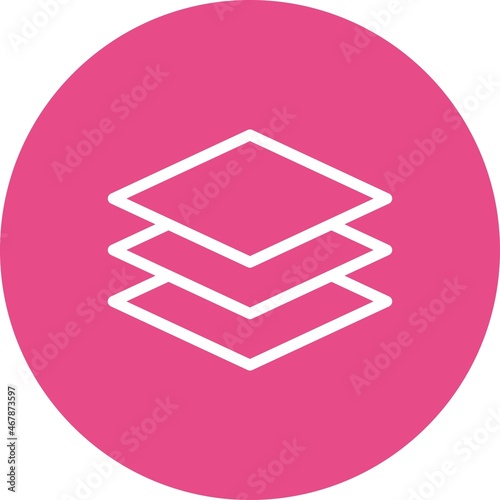 Layers Line Circle Vector Icon Design