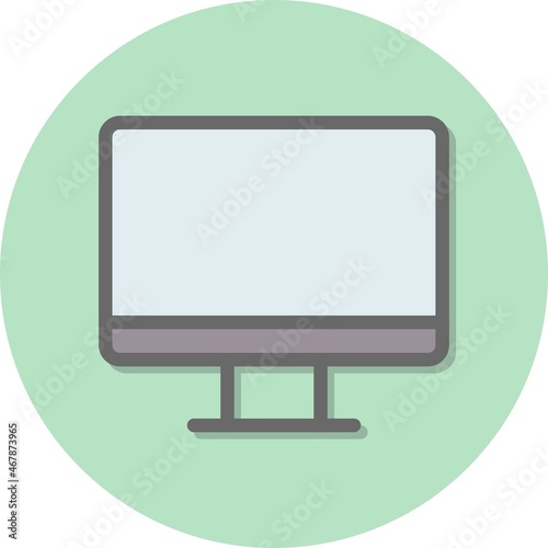 Display Line Filled Circle Vector Icon Design