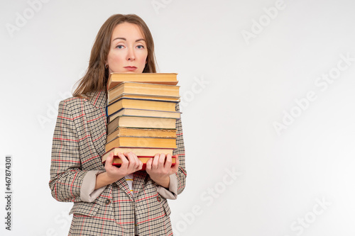 Adult girl student. Woman s...