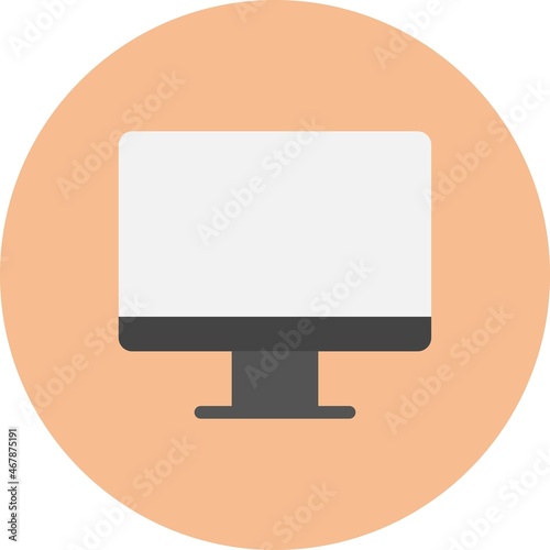 Display Flat Circle Vector Icon Design