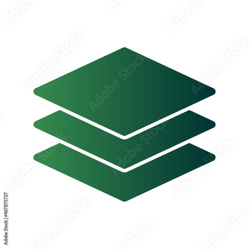 Layers Glyph Gradient Vector Icon Design