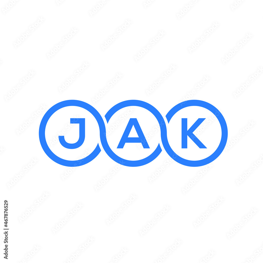 JAK letter logo design on black background. JAK creative initials letter logo concept. JAK letter design.  - obrazy, fototapety, plakaty 