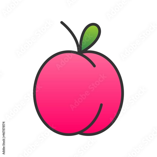 Plum Filled Gradient Vector Icon Design