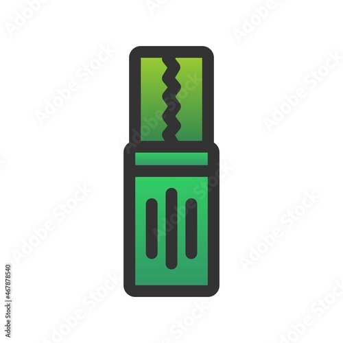 Chewing gum Filled Gradient Vector Icon Design