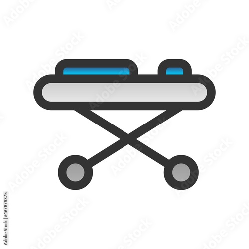 Stretcher Filled Gradient Vector Icon Design