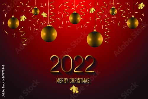 2022 Merry Christmas background for your seasonal invitations  festival posters  greetings cards. 