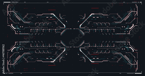 Cyber culture, Cyberpunk futuristic poster. programming and virtual environments. hacking, Modern flyer for web and print. Tech Abstract poster template with HUD elements.