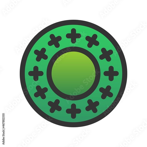  Stamp Filled Gradient Vector Icon Design