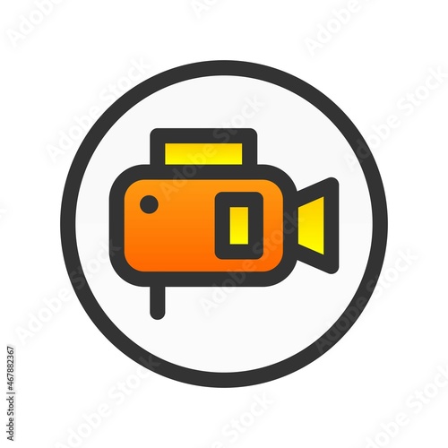  Video call Filled Gradient Vector Icon Design