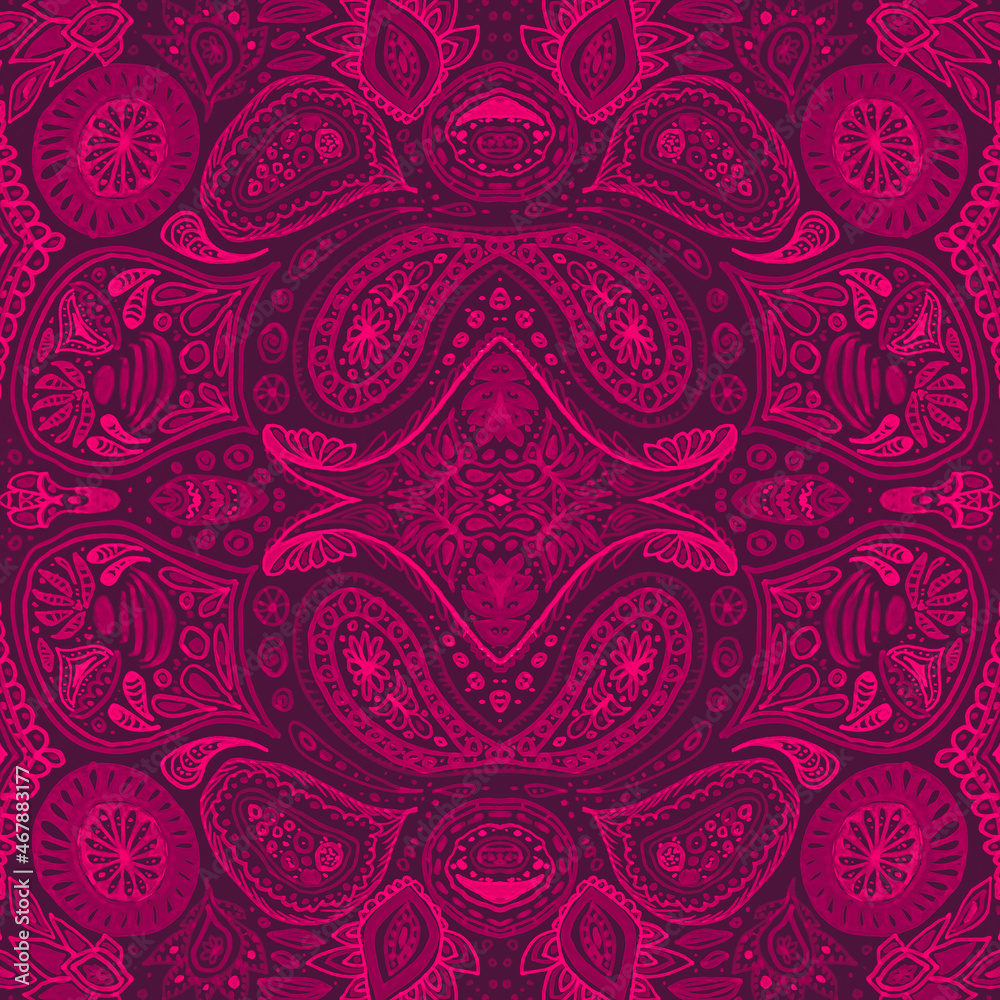 Turkish carpet. Seamless persian ethnic pattern.