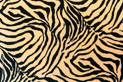 Tiger fabric texture. Symbol of 2022 Tiger