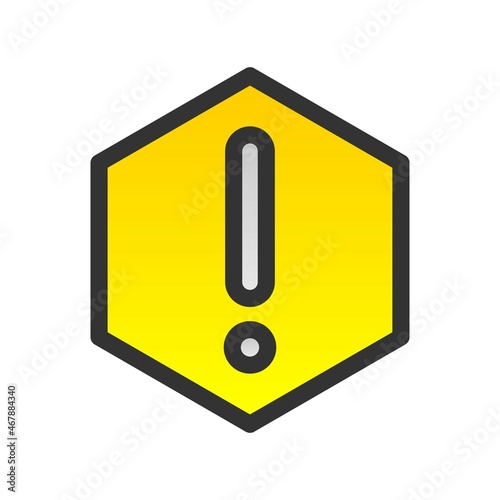 Denger Filled Gradient Vector Icon Design photo
