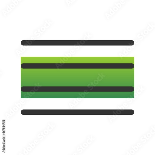 Justify Text Filled Gradient Vector Icon Design