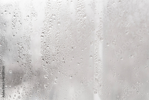 Water drops on the window background texture. Condensation on the windows