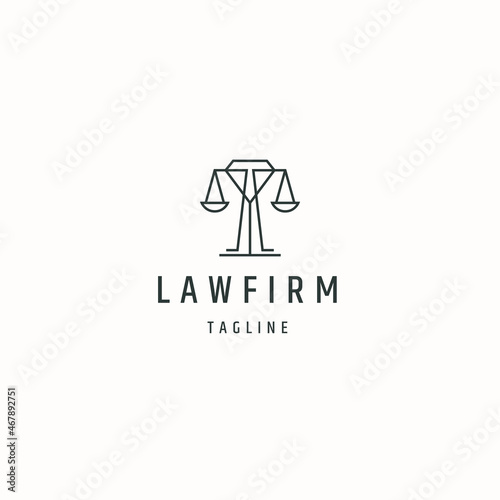 Law firm logo icon design template flat vector